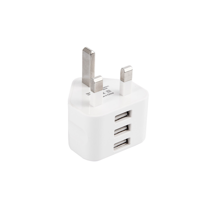 Triple USB Plug for UK Socket