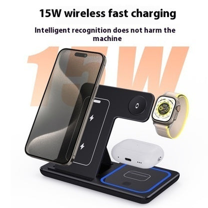 3 In 1 LED Fast Wireless Charging Station