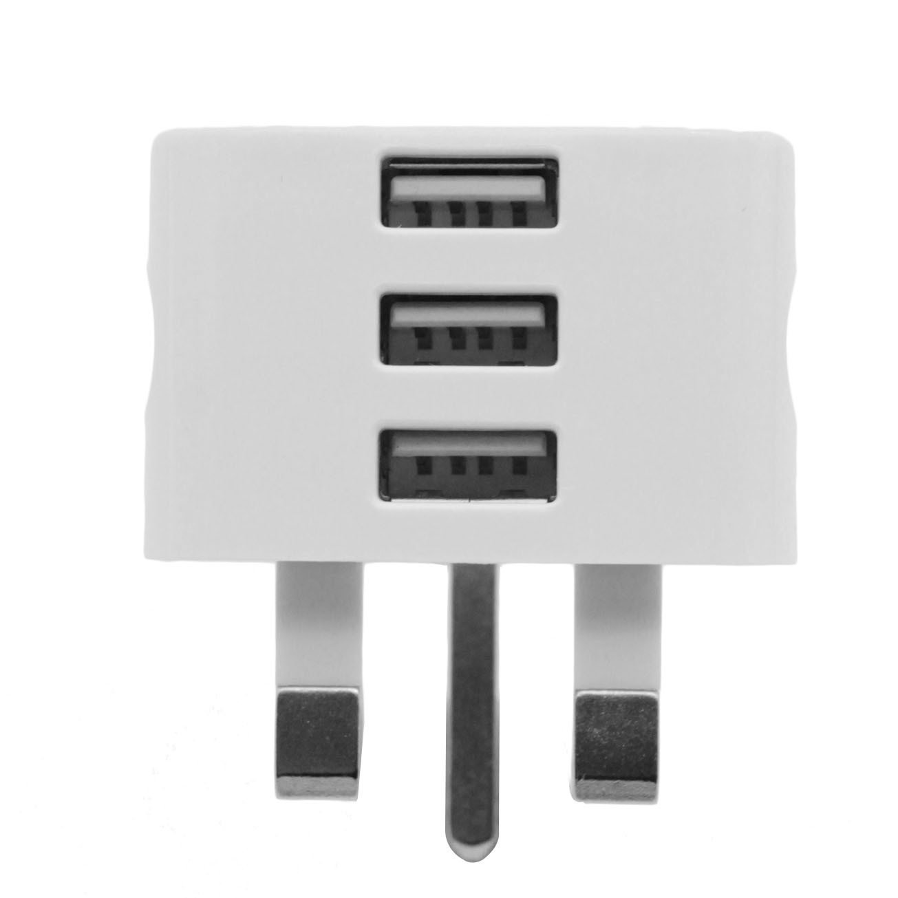 Triple USB Plug for UK Socket