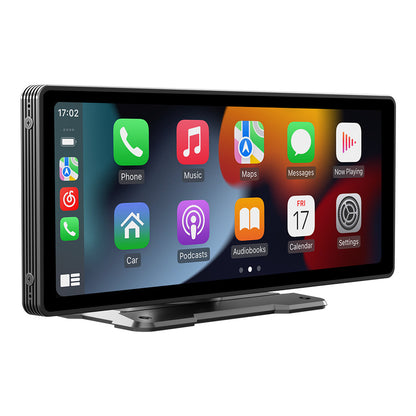 10.26" Portable CarPlay & Android Display – Wireless Touchscreen Car Stereo with Bluetooth, GPS & AUX