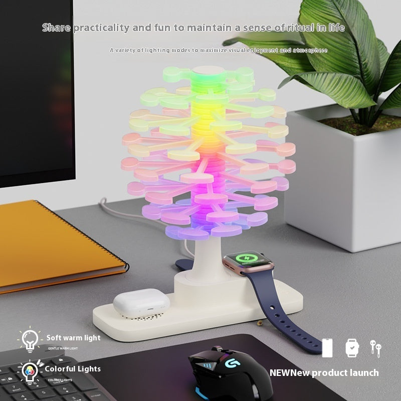 Wireless LED Dual Charging Table Lamp