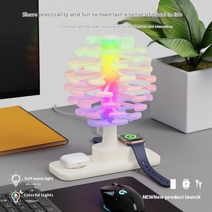 Wireless LED Dual Charging Table Lamp