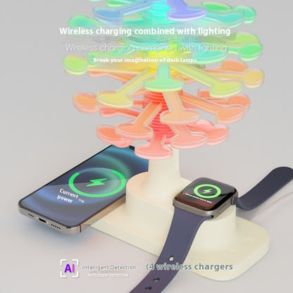 Wireless LED Dual Charging Table Lamp